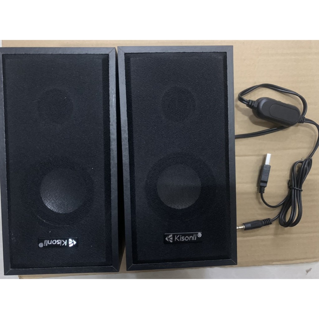 Loa Kisonli T-003  2.0 đen, đỏ, Loa vi tính cặp 2 cái Kisonli T 003
