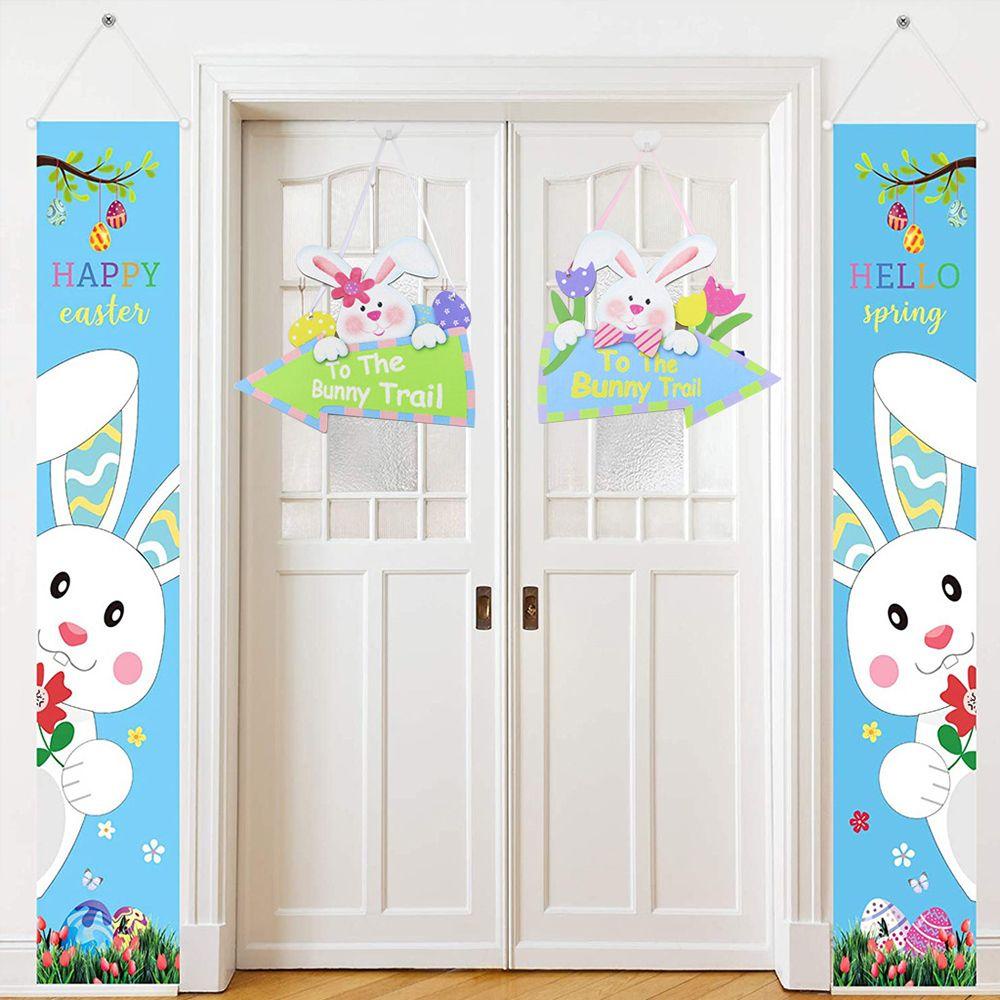 ESPO Thỏ Phục Sinh Bằng Gỗ Treo Trang Trí Sân Vườn