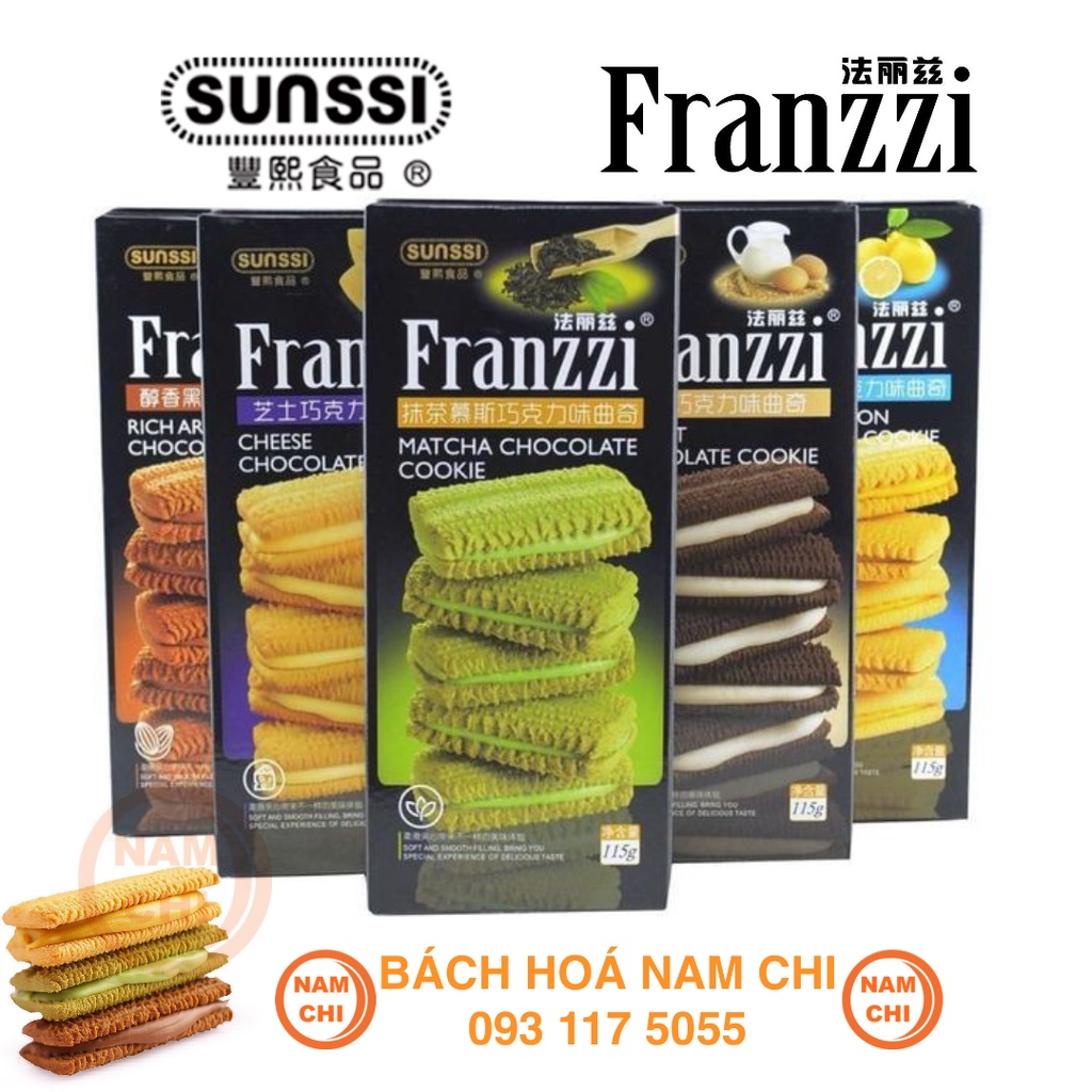 [HỘP 115g] Bánh Quy Kẹp Kem FRANZZI 115g - HongKong