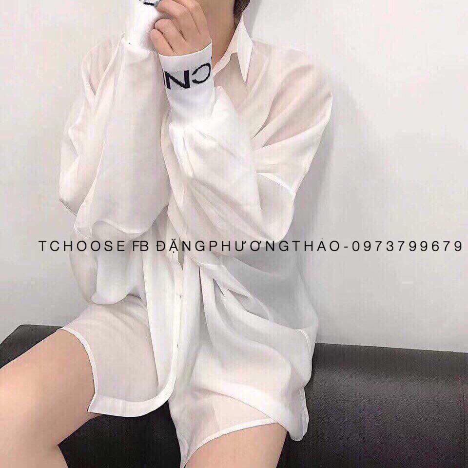 ÁO SƠ MI TAY VIỀN -ảnh thật