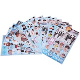 Combo 12 hình dán Sticker BTS gồm nhiều tấm ảnh khác nhau