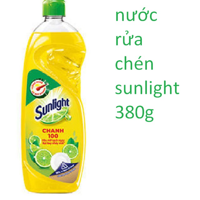 Chai Nước rửa chén Sunlight 380ml hương chanh Siêu Sạch