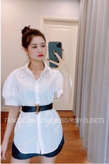 (Ảnh thật) Áo sơ mi cổ đá