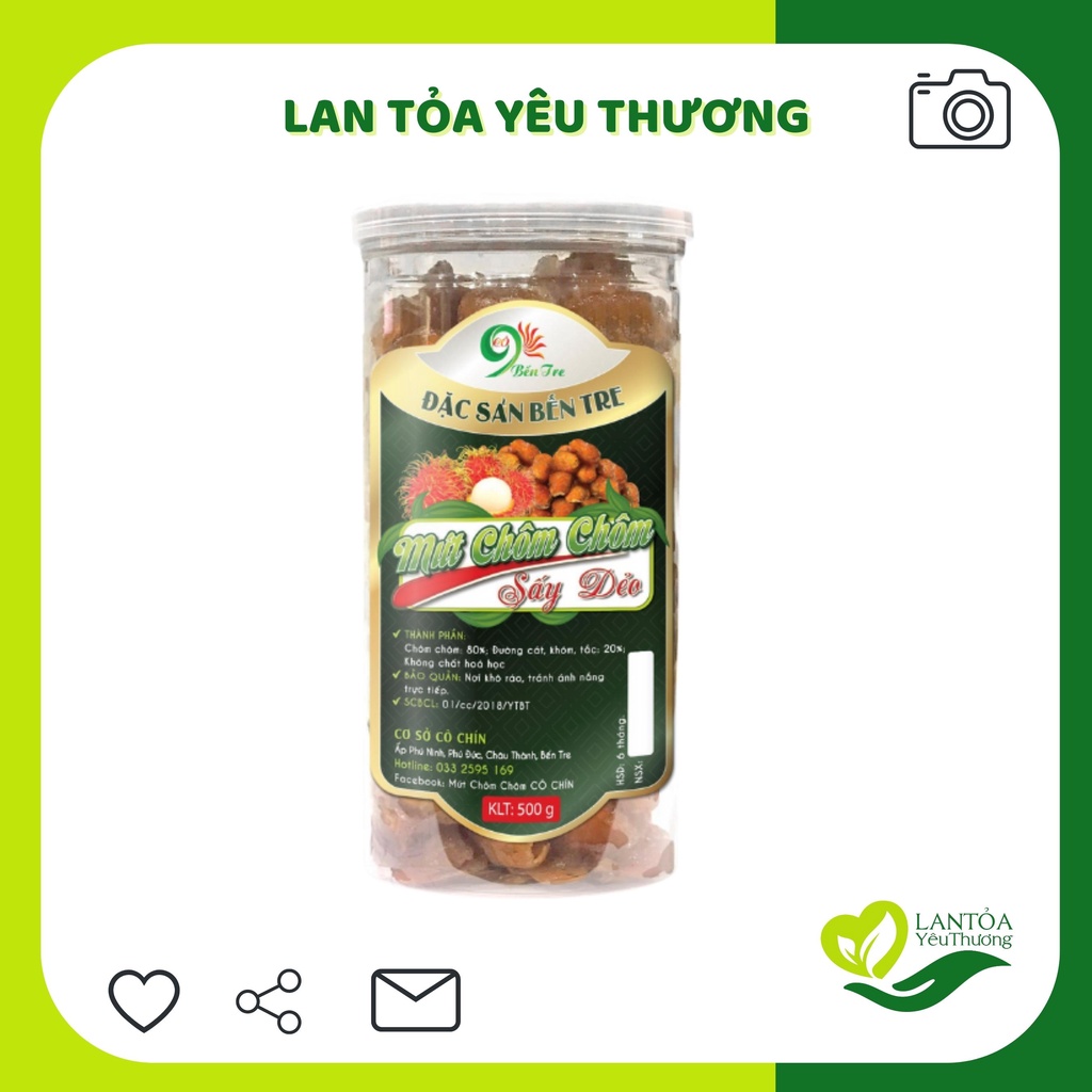 Mứt chôm chôm sấy dẻo thơm ngon còn hạt 500g