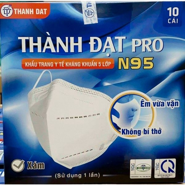 Khẩu Trang Y Tế Kháng Khuẩn 5 lớp N95 Thành Đạt PRO