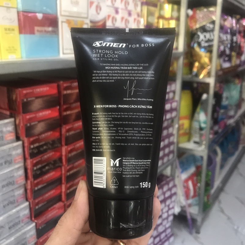 Gel Tạo Nếp Tóc X-Men For Boss Strong Hold Wet Look 150g