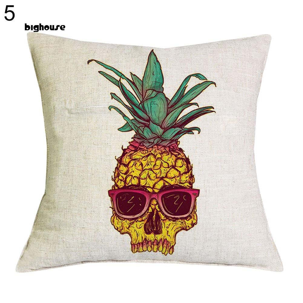 Vỏ Bọc Gối Trang Trí In Hình Quả Dứa Sáng Tạo