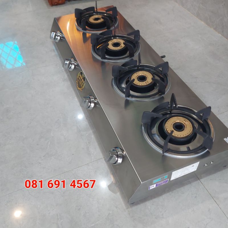Bếp gas bò né mỳ cay bánh xèo hải sản 4 lò khè siêu mạnh