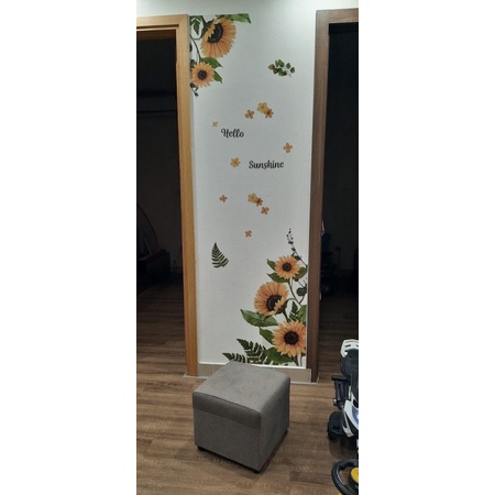 Decal dán tường⚡️𝐅𝐑𝐄𝐄 𝐒𝐇𝐈𝐏⚡️ Decal Hoa hướng dương cỡ lón kiểu Hàn - PVC chống thấm nước, keo siêu dính