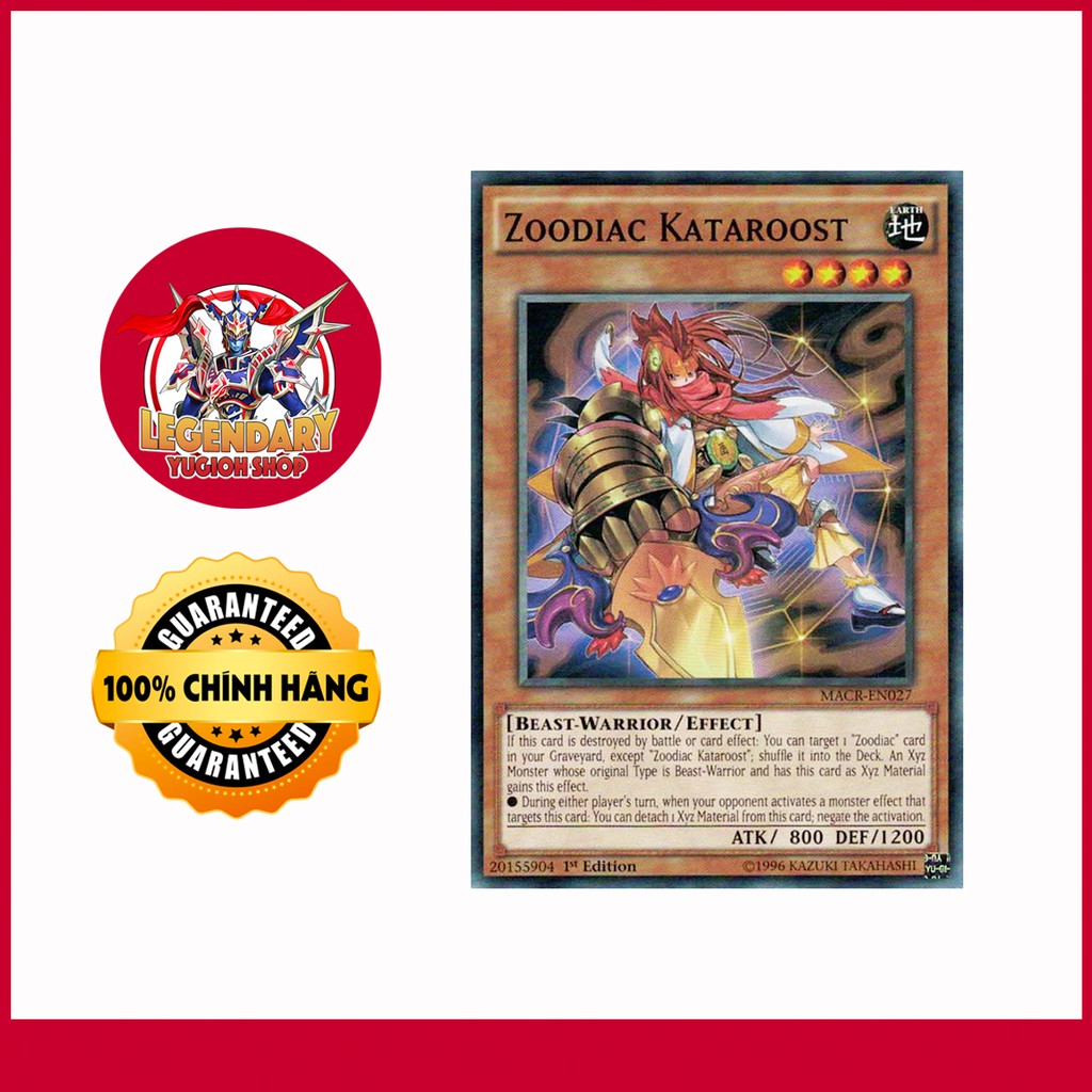 [Thẻ Bài Yugioh Chính Hãng] Zoodiac Kataroost