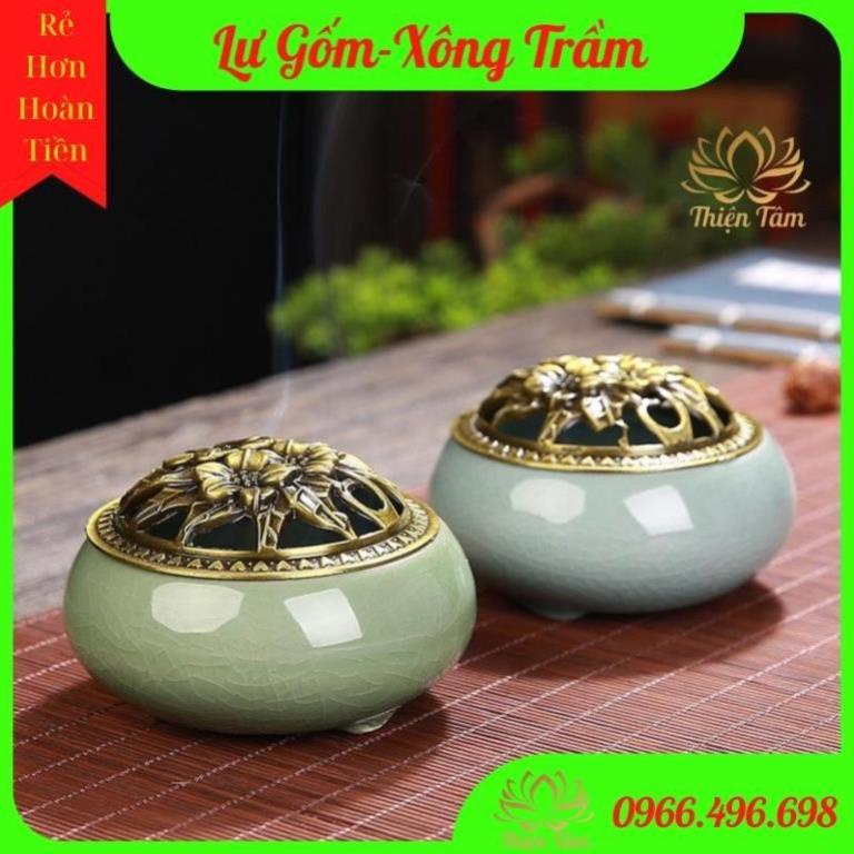 Lư Gốm Cao Cấp Xông Trầm Hương Đỉnh Đốt Nhang Bằng Sứ Đủ Mẫu