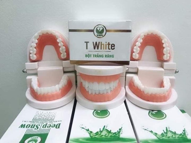 bột trắng răng t white giúp răng sạch mảng bám trên răng sạch , hết hôi miệng , sâu răng , ê buốt