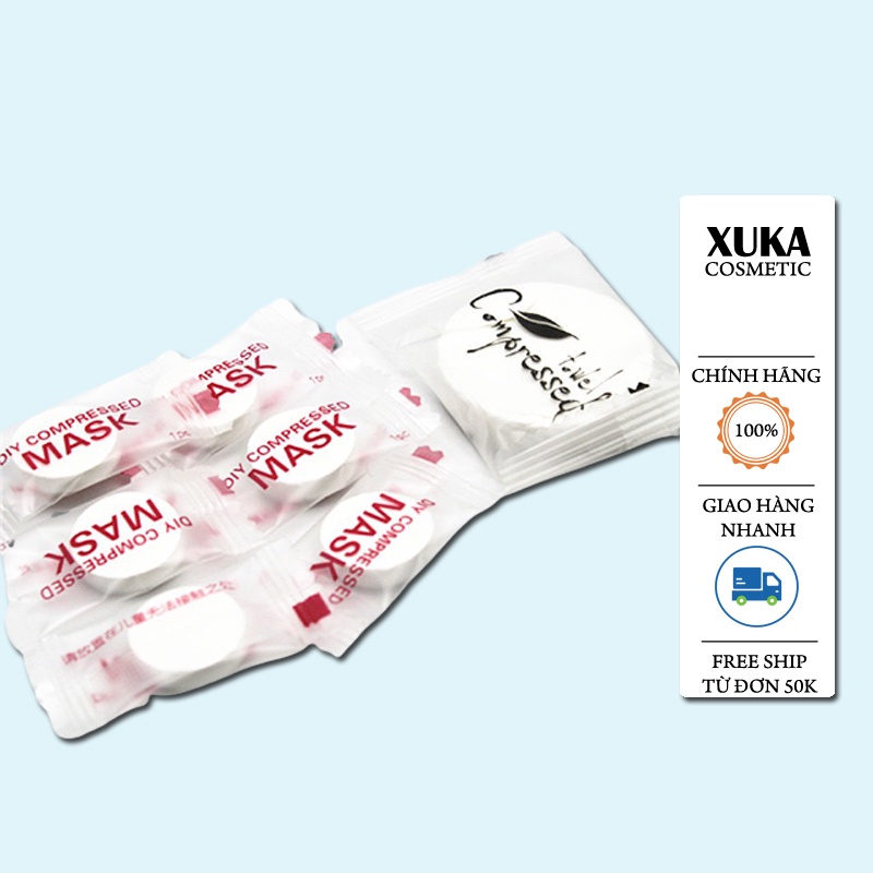 Mặt nạ giấy nén hình viên kẹo cấp ẩm thải độc Xuka cosmetic