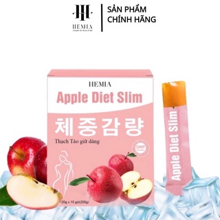 (Chính hãng)Thạch táo giảm cân hemia( tặng kèm xịt tan mỡ)