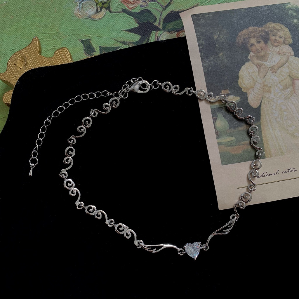 Vòng cổ Mặt Trái Tim Phong Cách Hàn Quốc Thanh Lịch Dành Cho Nữ