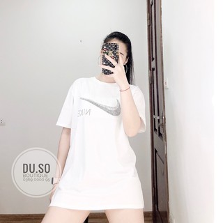 [Ảnh Thật + FREESHIP] Áo thun nam nữ Unisex Áo phông Oversize đính đá Nai Hàng QCCC 2 màu Đen, Trắng DUSO