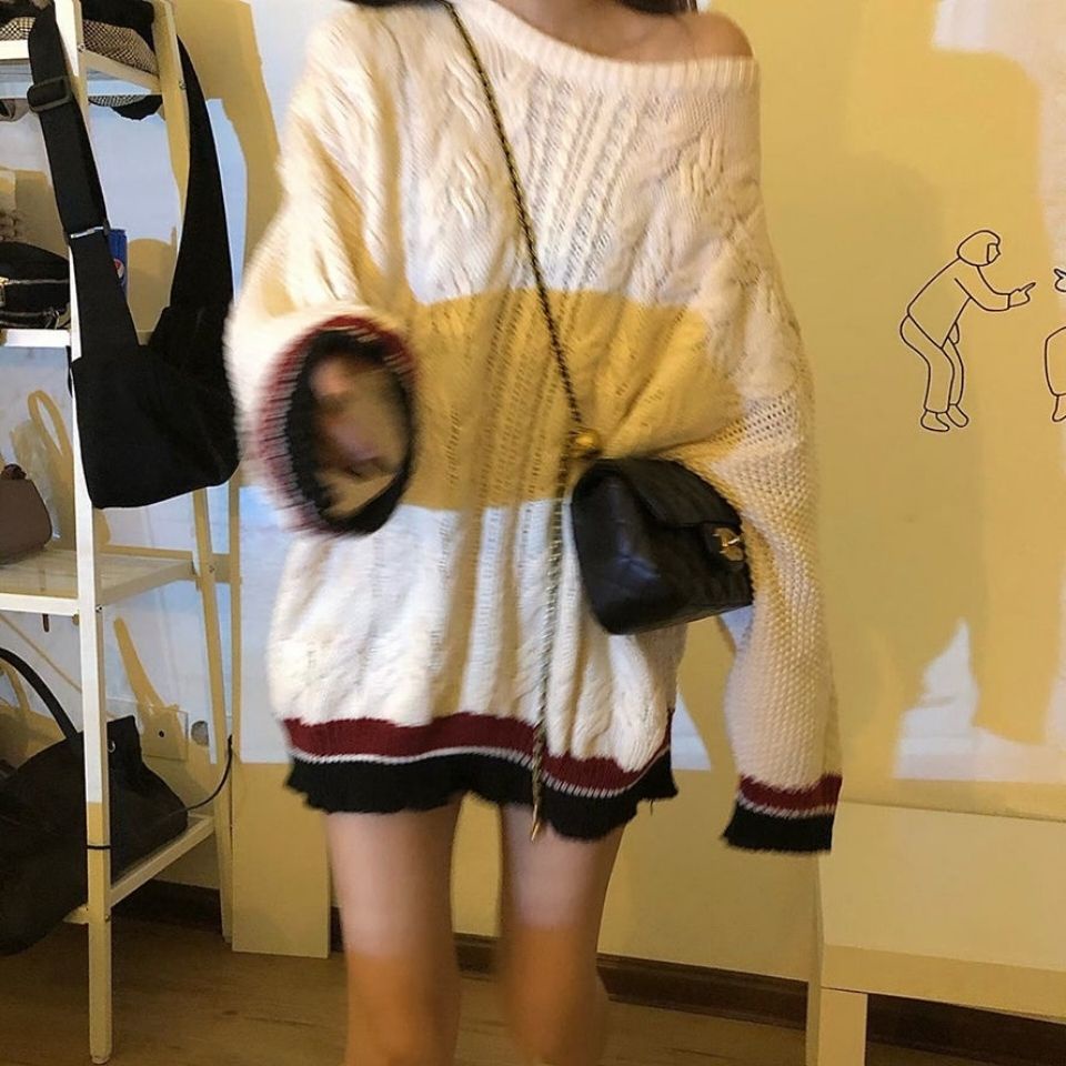 Jiashucheng Áo Sweater Chui Đầu Thoải Mái Dễ Phối Đồ Phong Cách Preppy