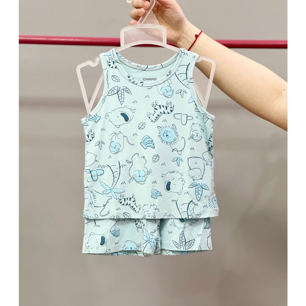 CHAANG Bộ ba lỗ cho bé trai bé gái chất cotton cao cấp mềm mịn thoáng mát