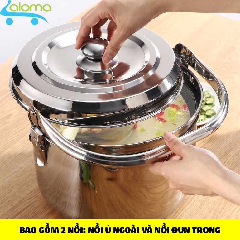 (NỒI Ủ 9 LÍT)Nồi ủ nhiệt chân không, nồi nấu chậm đế gang 9L BG-304