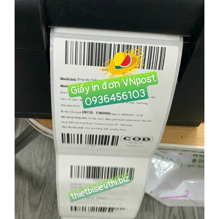 Máy in tem mã vạch Xprinter XP 350B in tem mã vạch sản phẩm, in đơn shopee, in mã vận đơn các bên giao hàng