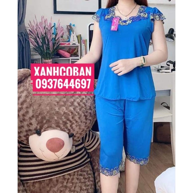 Đồ bộ lửng thun lạnh ren cổ