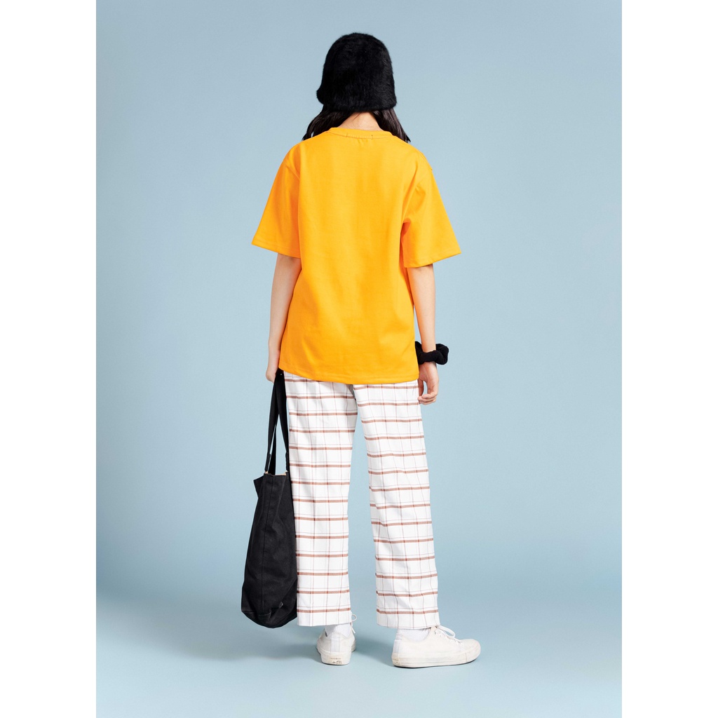 Áo thun oversize tay lỡ áo phông cotton nữ in chữ very cool  thời trang GAGO màu cam đất GA3830