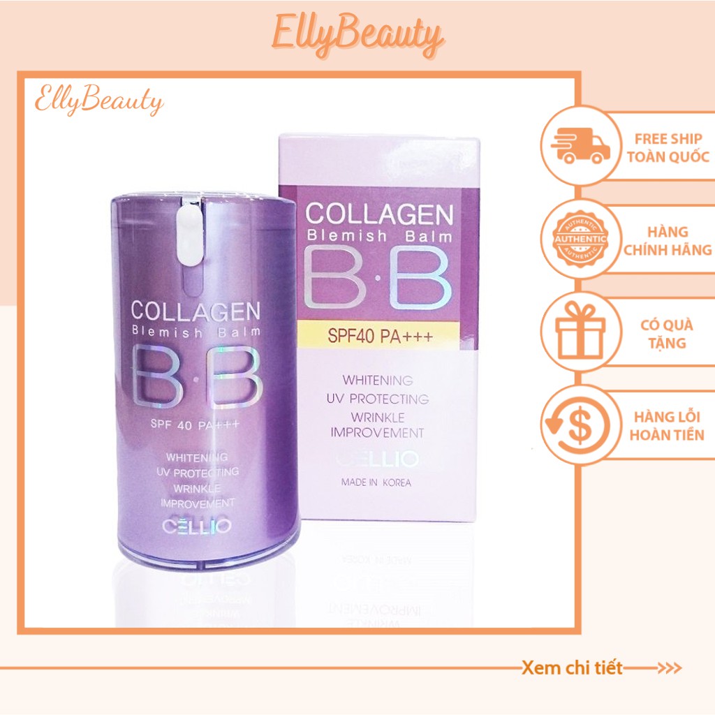 KEM NỀN BB Collagen Cellio HÀN QUỐC