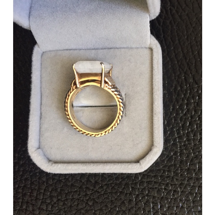 Nhẫn đá moonstone si nhật size 17