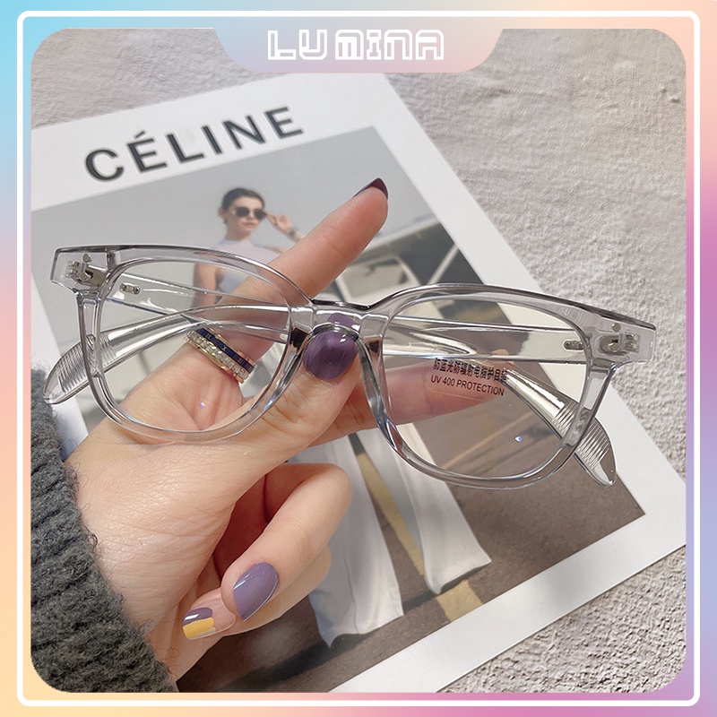 Kính giả cận thời trang nam nữ 2 chấm dọc phong cách Ulzzang gọng kính cận đen huyền thoại dễ đeo ôm mặt siêu bền 102