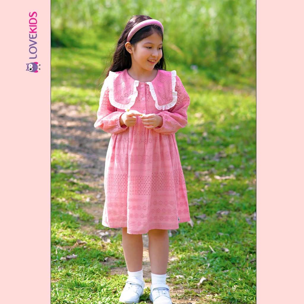 Váy baby doll thêu dài tay - Lovekids