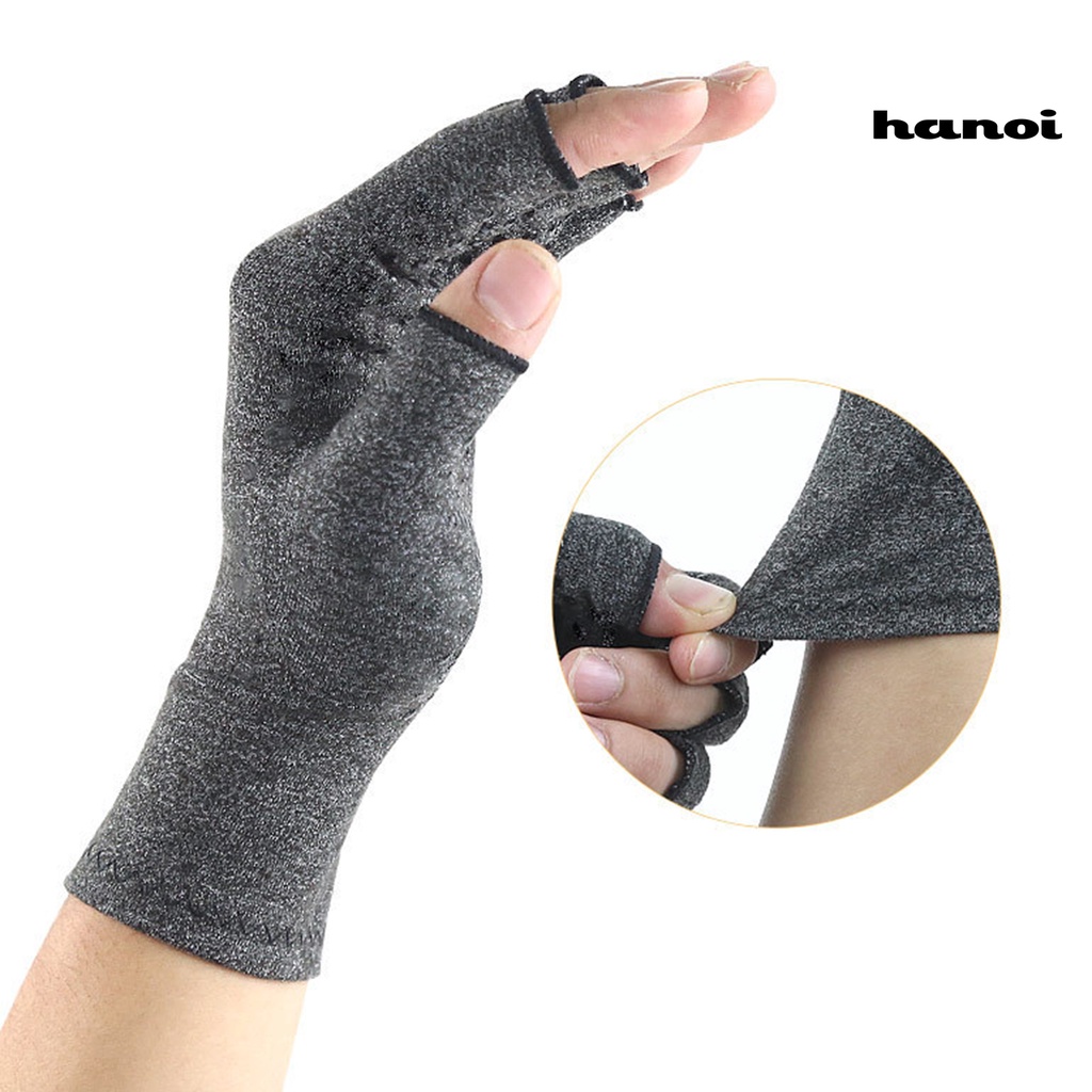 Set 2 găng tay hở ngón bằng vải cotton mềm thoáng khí phong cách thể thao cho nam nữ