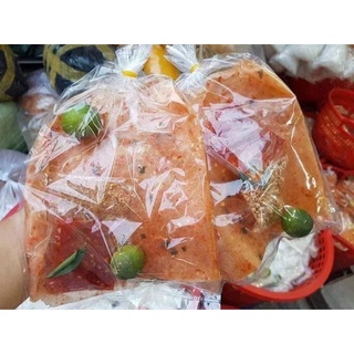 Bánh tráng Dẻo tôm chấm bơ tắc