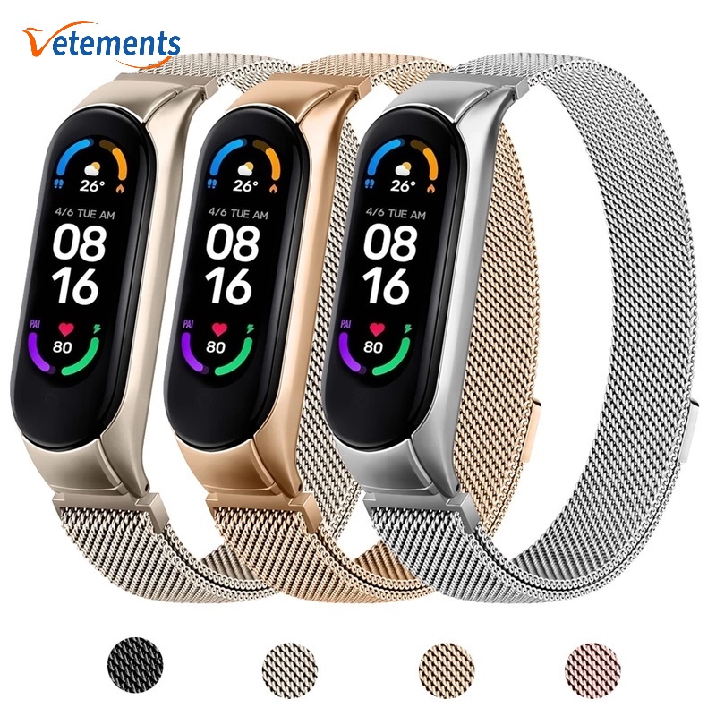 Dây Đeo Thay Thế Chất Liệu Thép Không Gỉ Thời Trang Cho Xiaomi Mi Band 7/ Luxe