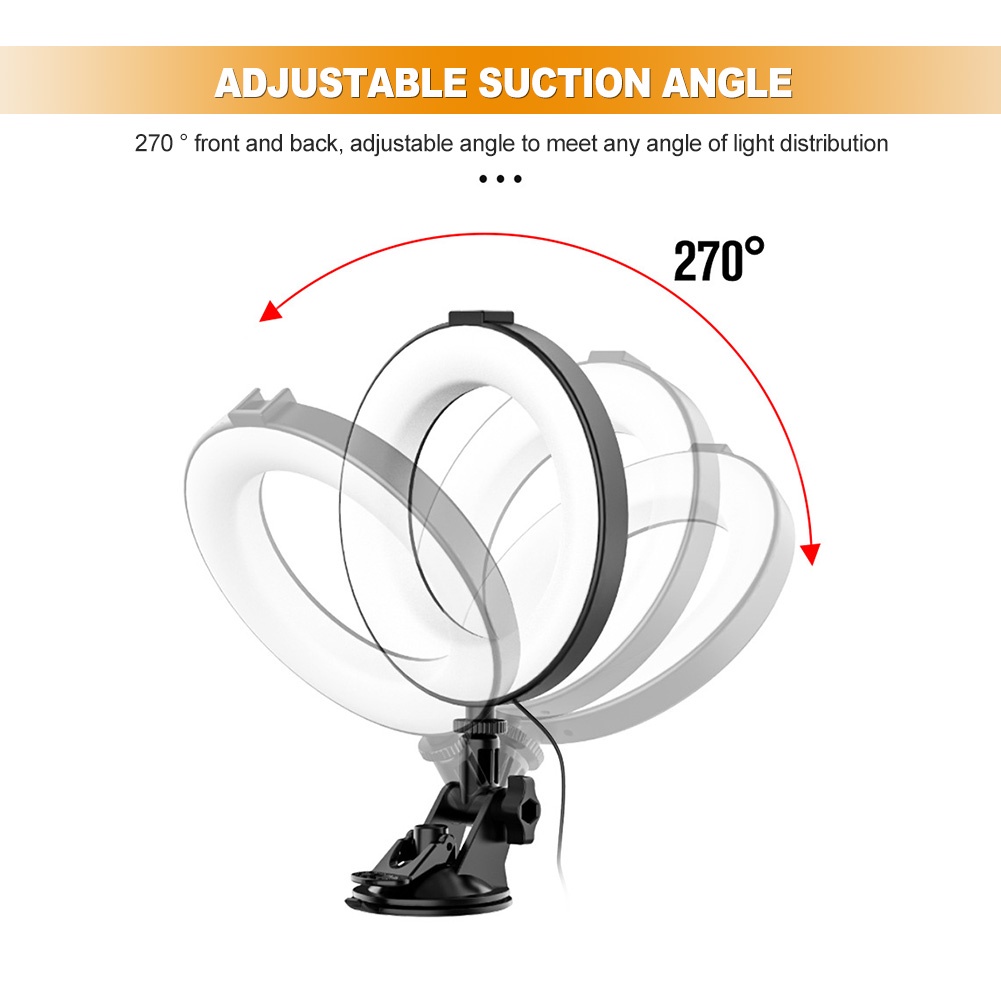 Đèn Led Hình Vòng Tròn Điều Khiển Từ Xa Hỗ Trợ Quay Video/Trang Điểm Laptop
