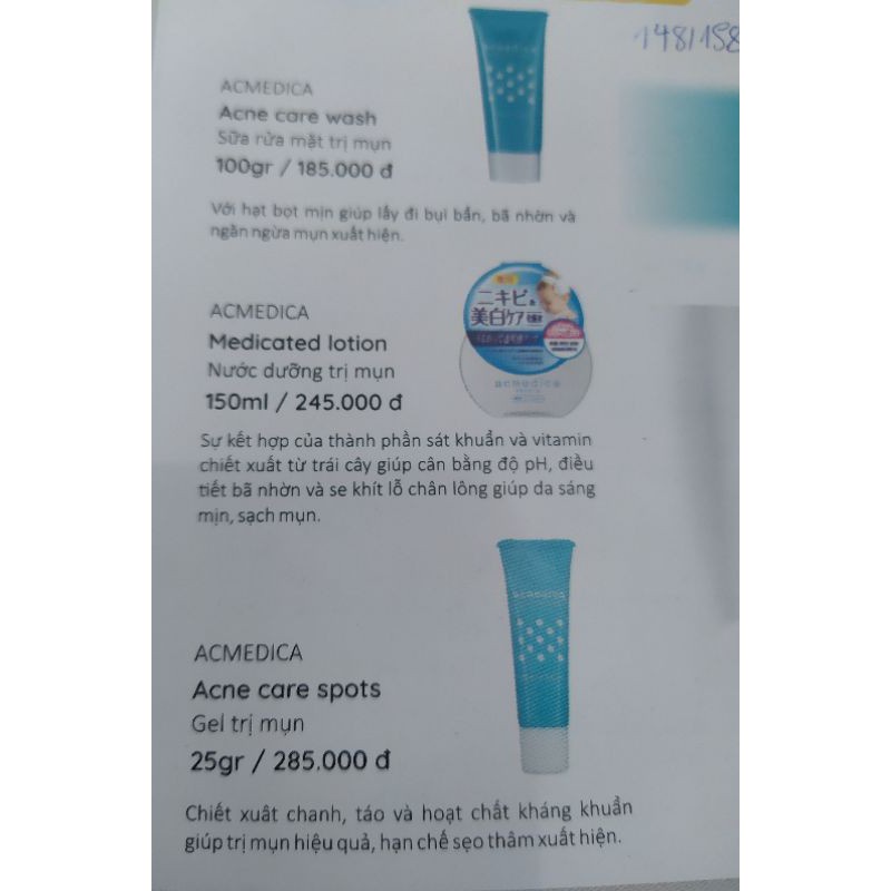 Kem Chấm Mụn Naris Cosmetic Acmedica Acne Care Spots 25g