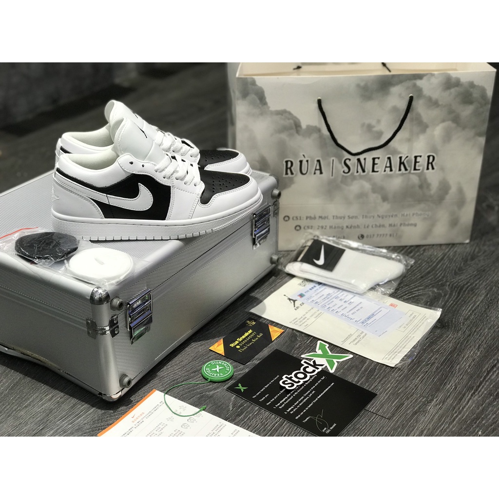 Siêu Phẩm Giày Thể Thao Sneaker J.D 1 Low Pan.da Trắng Đen Siêu Hot Cao Cấp Ảnh Thật + freesh