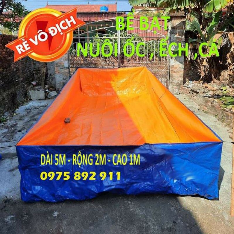 bể bạt nuôi ốc , ếch , cá - loại 10m2 ( hàng 5x2x1 )