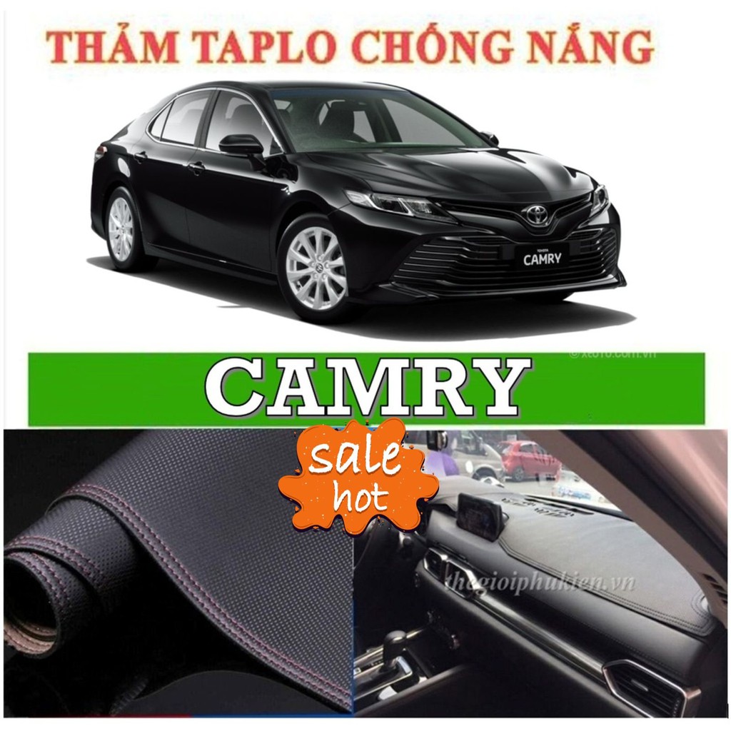 Thảm taplo Toyota Camry 2012 - 2021 dập vân Cacbon cao cấp, chống nóng ô tô hiệu quả