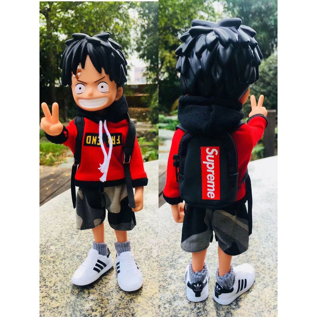 Mô hình đồ chơi Luffy chibi quần áo vải cao 23cm - One Piece