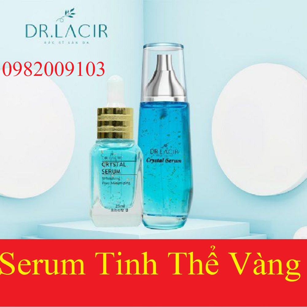 Crystal Serum Tinh Thể Vàng 24K Drlacir Size Nhỏ 25ml dr lacir,dưỡng trắng da,tăng sinh collagen,giảm nếp nhăn