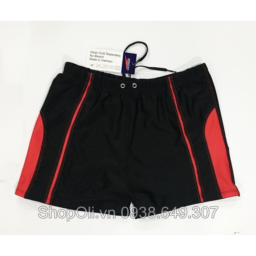 [XẢ 3 NGÀY] Quần bơi nam đen phối đỏ-siêu chất