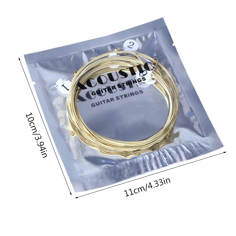 Bộ 6 Dây Đàn Guitar Dân Gian Bằng Thép Thay Thế Tiện Dụng