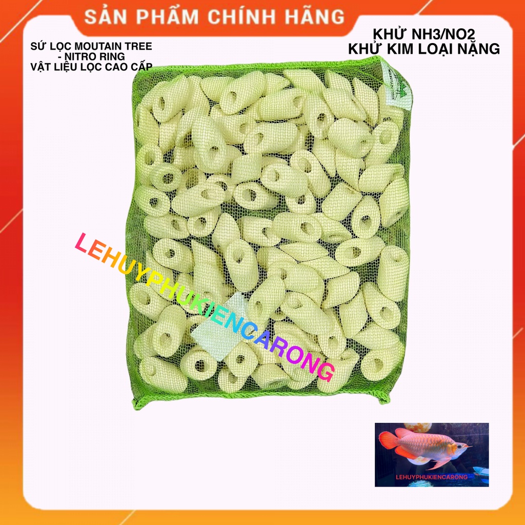 Sứ Lọc Bể Cá Nitro Ring - Sứ Lọc Cao Cấp Của Mountain Tree Khử NH3/NO2 Và Các Kim Loại Nặng