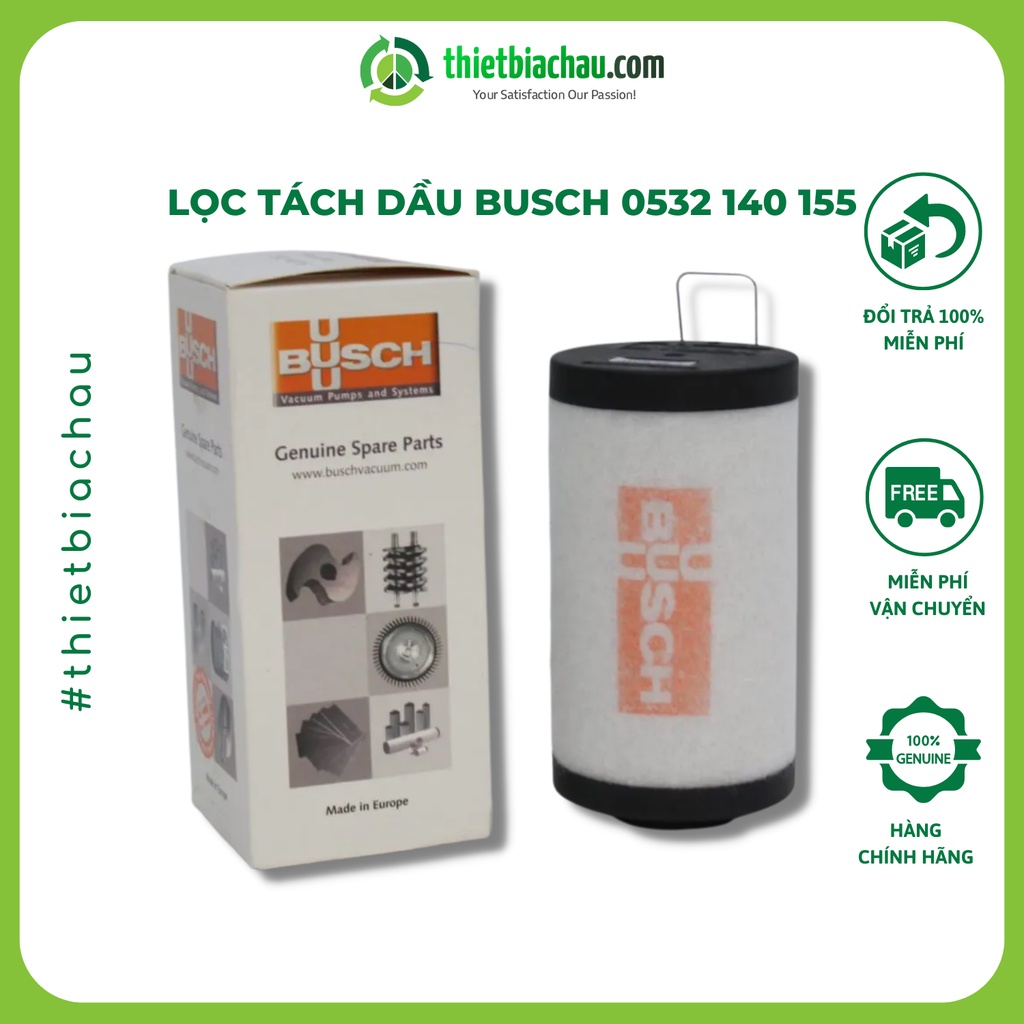 Lọc Tách Dầu Busch V532 140 155 - Exhaust Filter - Phụ Tùng Chính Hãng