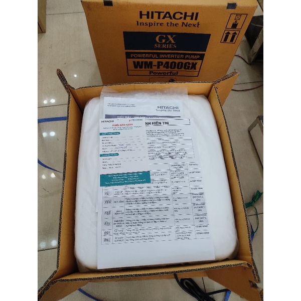 Máy bơm nước tăng áp Hitachi WM-P400GX-SPV-Inverter, bảo hành 3 năm
