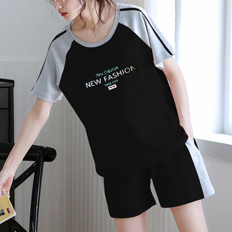 Trang phục thể thao tay ngắn kiểu mùa hè Hàn 2021 mới cho nữ