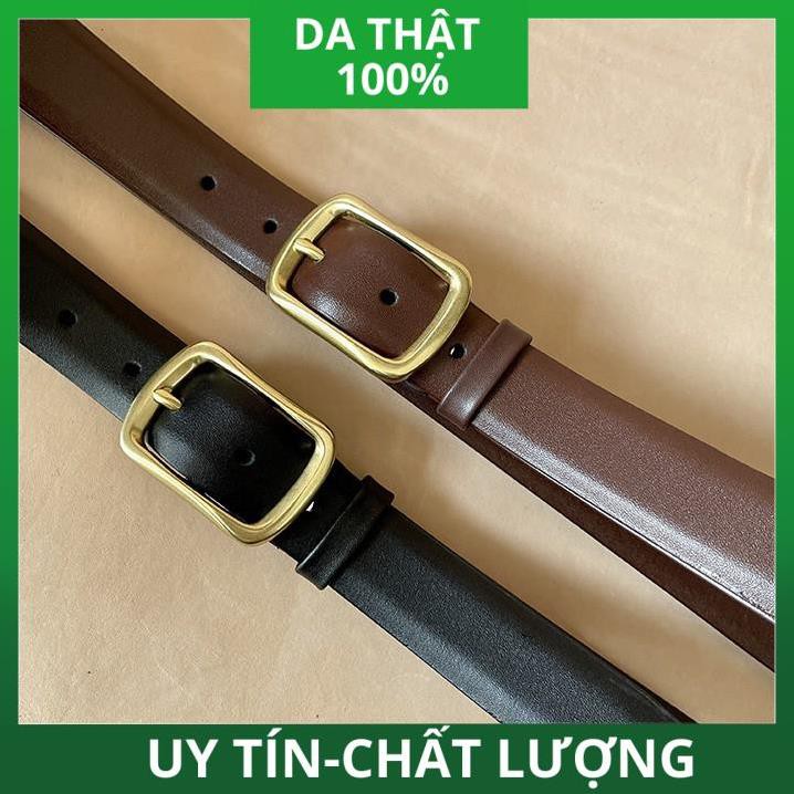 [ HÀNG CAO CẤP ] Thắt Lưng Nam Da Bò Mo Cạnh Size 3cm Mặt Khóa Đồng TM256