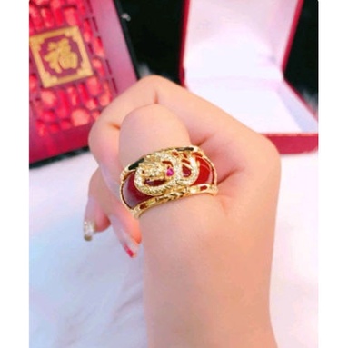 Nhẫn nam đẹp khắc hình rồng nổi bật không phai không bay màu