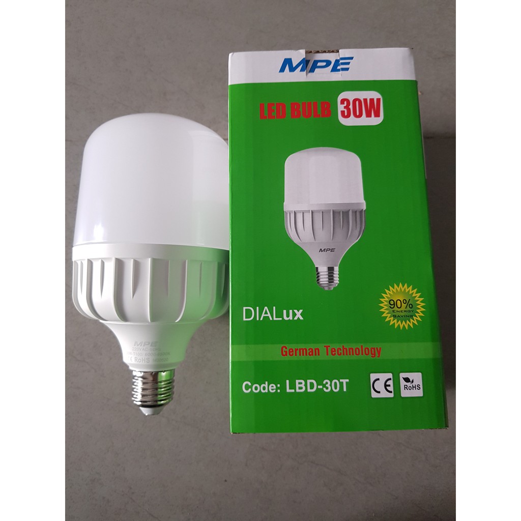 Bóng đèn led búp MPE 30W, Ánh sánh trắng