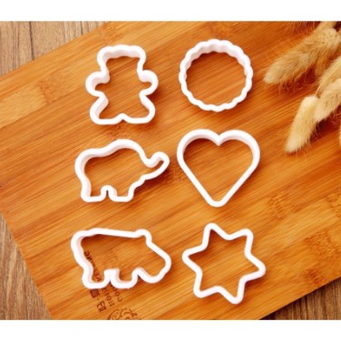 Khuôn Làm Bánh Quy Tạo Hình Rau Củ Quả Bằng Nhựa Set 6 Hình